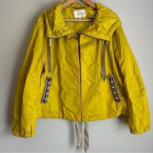 Dorothee Schumacher Jacket Size 5 yellow Bedazzled Rhinestone Pearl Jacket